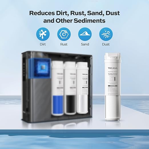 Sediment Filter, Replacement for TECASA Under Sink Tankless Reverse Osmosis System, 1-year Lifetime