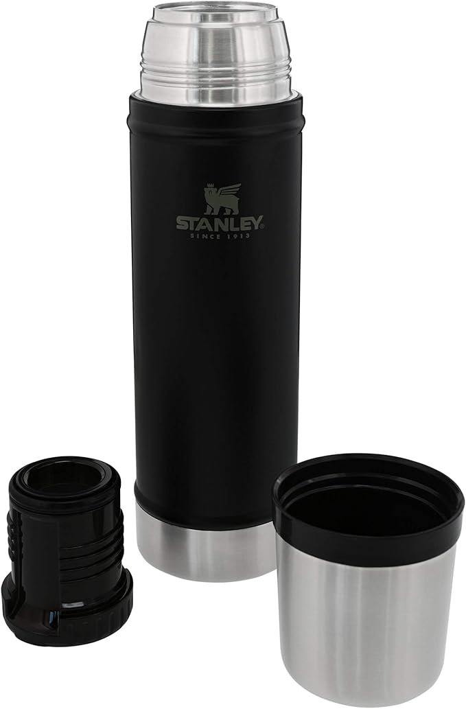 Stanley Classic Vacuum Insulated Wide Mouth Bottle -BPA-Free 18/8 Stainless Steel Thermos for Cold & Hot Beverages