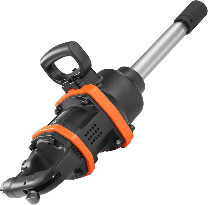 VEVOR 1 Inch Air Impact Wrench, Up to 3160 ft-lbs High Reverse Torque Output 1" Pneumatic Impact Gun w/ 8 Inch Extended Anvil & Carrying Case for Heavy Duty Repairs and Maintenance