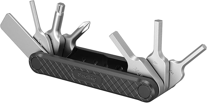 SMALLRIG Folding Tool Set with Screwdrivers and Hex Key Wrenches, Seven Functional Tools Included (Black) - 4681