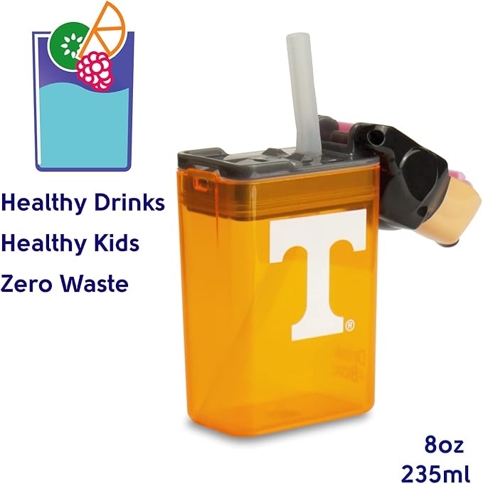 Reusable Water Bottle | Officially Licensed NCAA Sports Bottle | BPA Free | Dishwasher Safe | Coon Hound Smokey Mascot | 8 oz Drink in the Box - The University of Tennessee