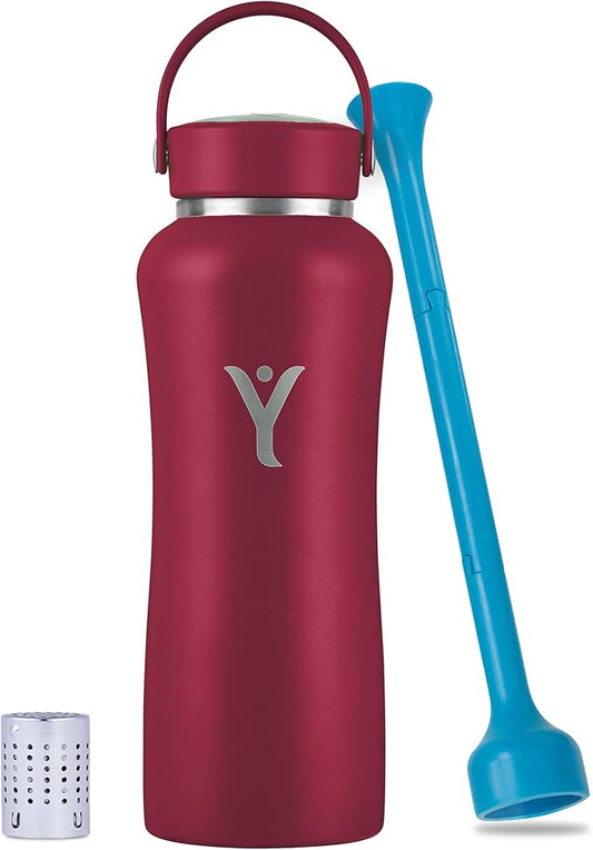 DYLN Alkaline Water Bottle | Portable Hydrogen Water Bottle Creates Hydrogen-Rich Water up to 9.5 pH | Vacuum Insulated Stainless Steel Keeps Water Cold for 24 Hours