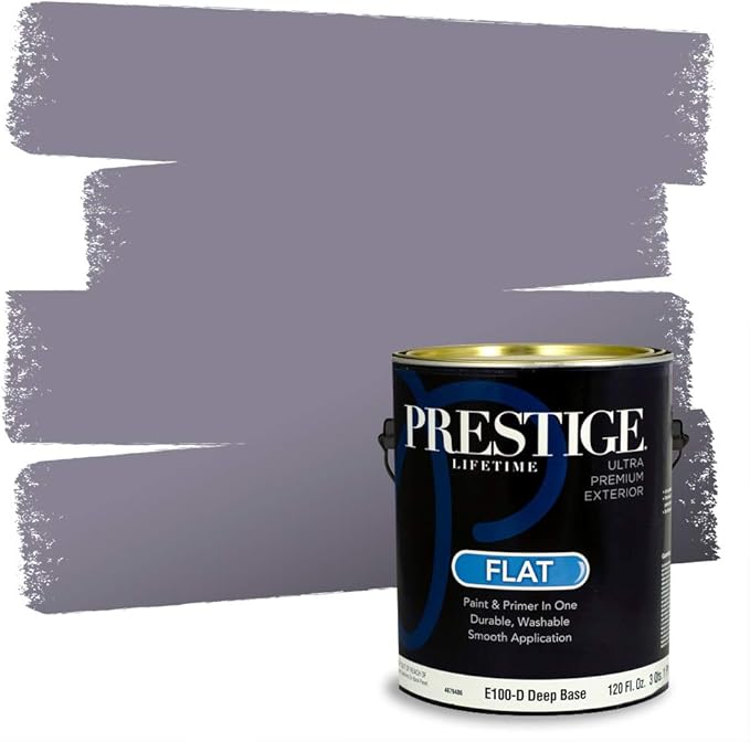 PRESTIGE Exterior Paint and Primer in One, Iris Mist, Flat, 1 Gallon