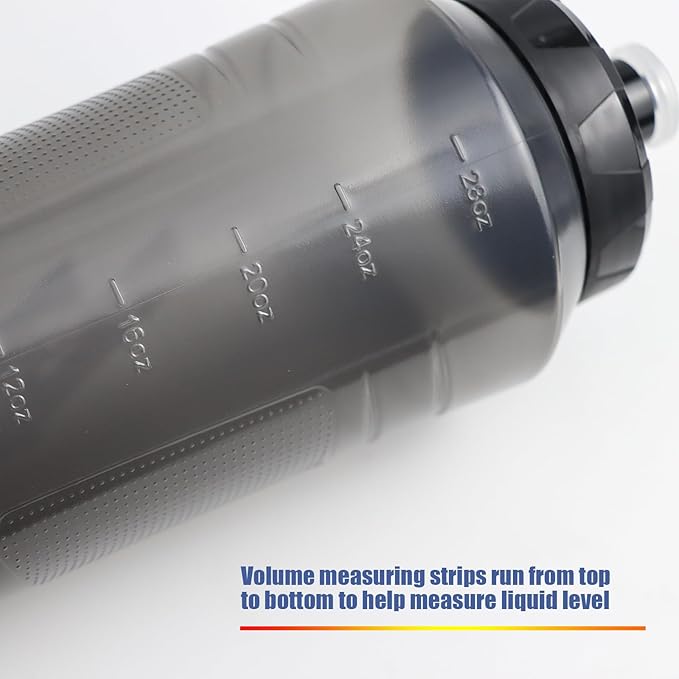 GIFUBOWA 32 oz Squeeze Water Bottle Bpa Free Easy Grip for Sports and Bike 2 Pack