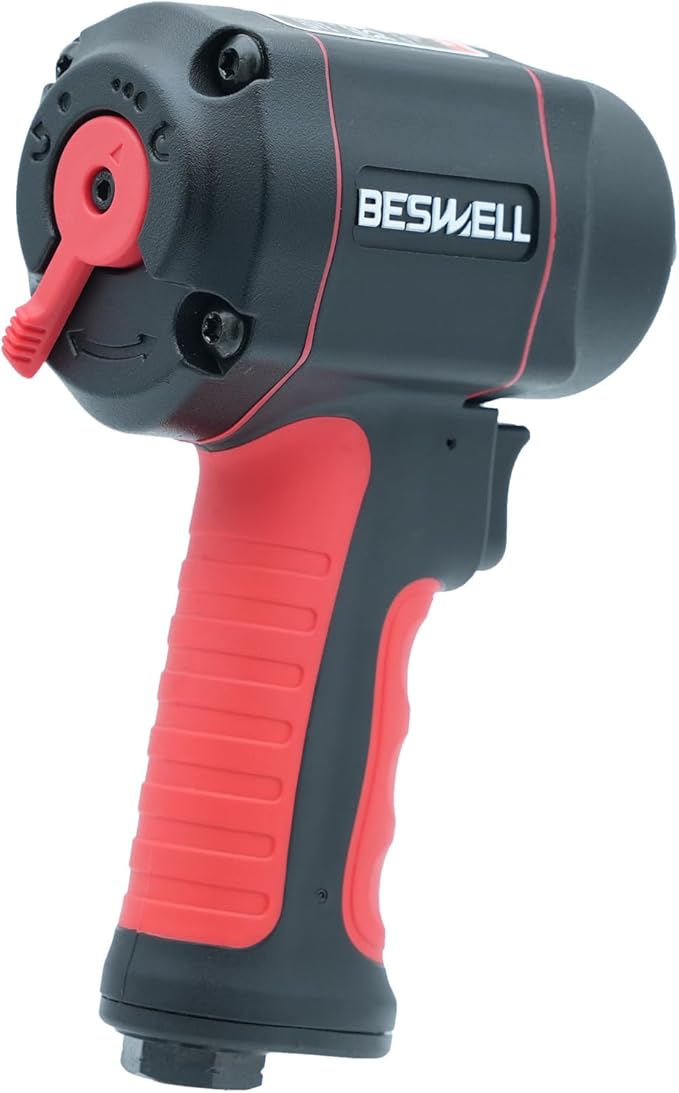 BESWELL-885 Ft.lbs Max Loosen Torque 1/2" Stubby Size Jumbo Hammer Air Impact Wrench-BW-112B3N