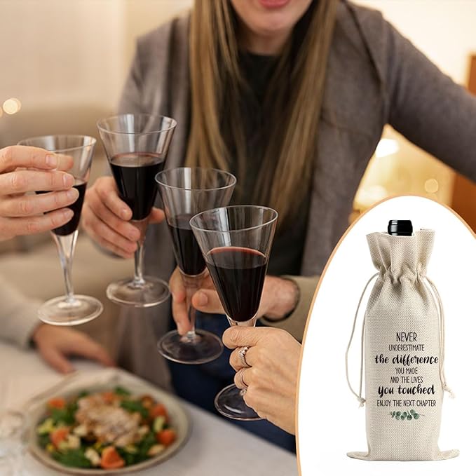 Going Away Gift Farewell Gifts for Coworkers Moving Away Gifts for Friends Coworker Leaving Gifts for Women New Beginnings Gifts for Women Goodbye Gifts for Boss Men Next Chapter Wine Bag