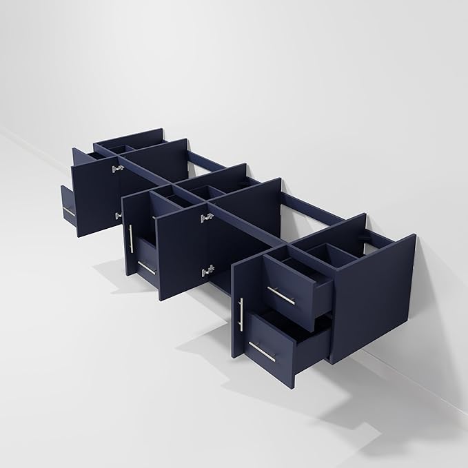 Sonoma 84 in. W X 22 in. D Navy Blue Double Bath Vanity Cabinet Without Countertop