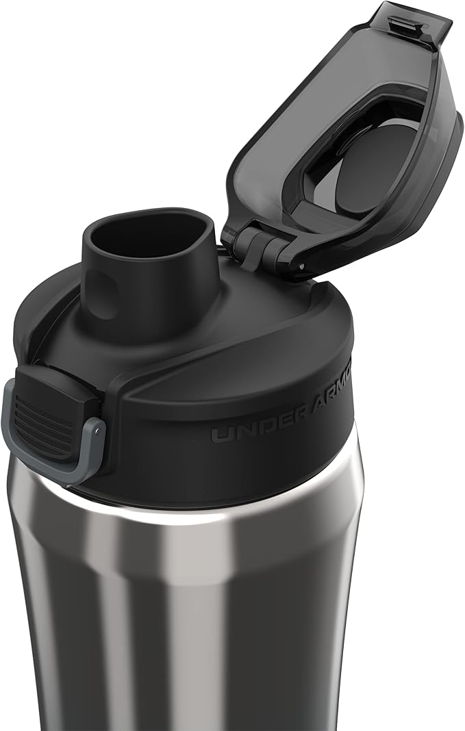 Under Armour 18oz Beyond Stainless Steel Water Bottle, Vacuum Insulated, Self Draining Protective Cap, Leak Proof, For Kids & Adults, All Sports, Gym