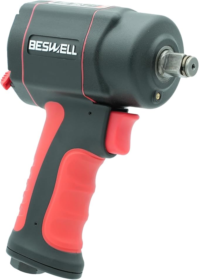 BESWELL-1/2" PRO level Stubby Size Jumbo Hammer Air Impact Wrench-BW-112F3N 1200N.M /885Ft.lbs Max Loosen torque