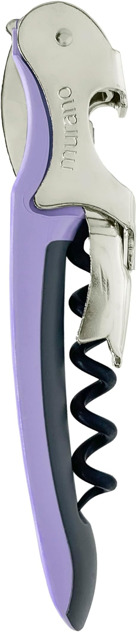 Franmara Soft-Touch Murano Two-Step Waiter Corkscrew with Nonstick Spiral (Lavender)