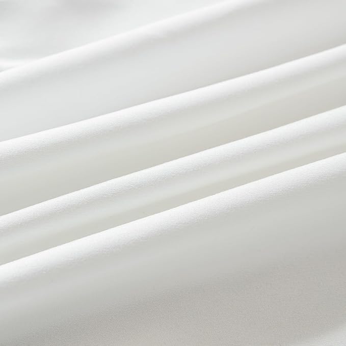 Bed Skirt King Size Ruffled Bed Skirts with Split Corners,14 Inch Drop Dust Ruffle Bed Skirt with Platform, Ivory