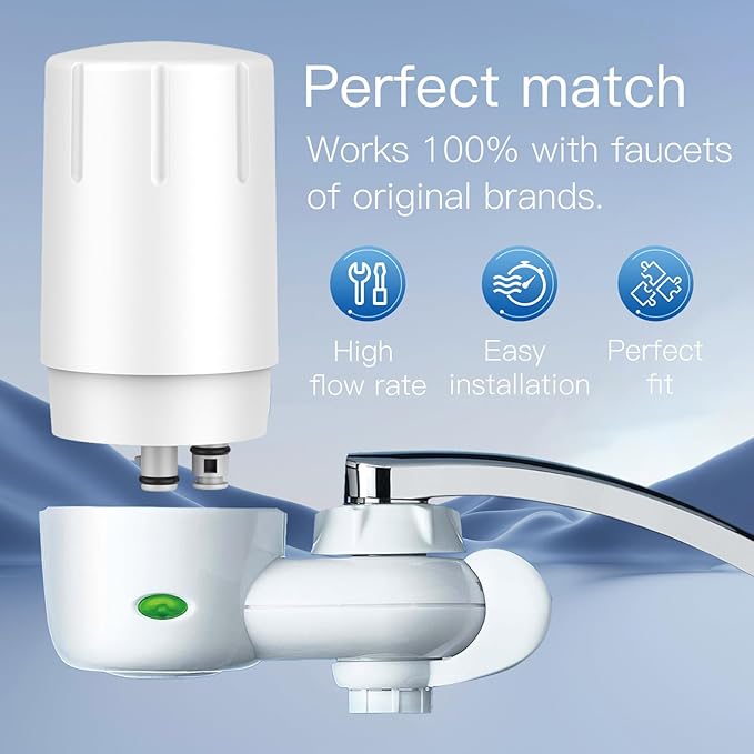 Faucets Filter Cartridge, Replacement for Brita® Faucet Filter, Brita® 36311 On Tap Water Filtration System, Brita® FR-200, FF-100 Replacement Filter, NSF Certified, White (Pack of 2)