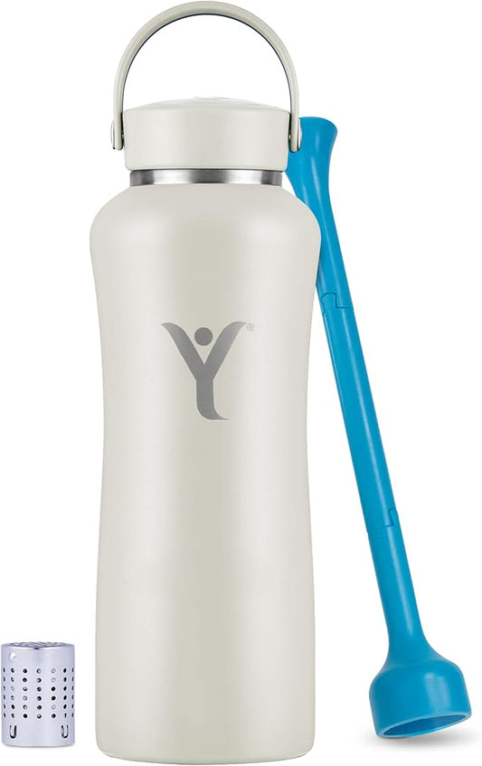 DYLN Alkaline Water Bottle | Portable Hydrogen Water Bottle Creates Hydrogen-Rich Water up to 9.5 pH | Vacuum Insulated Stainless Steel Keeps Water Cold for 24 Hours