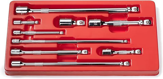 NEIKO 00249A Wobble Extension Bar Set | 9 Piece | 1/4”, 3/8”, 1/2” Drives | Cr-V Steel