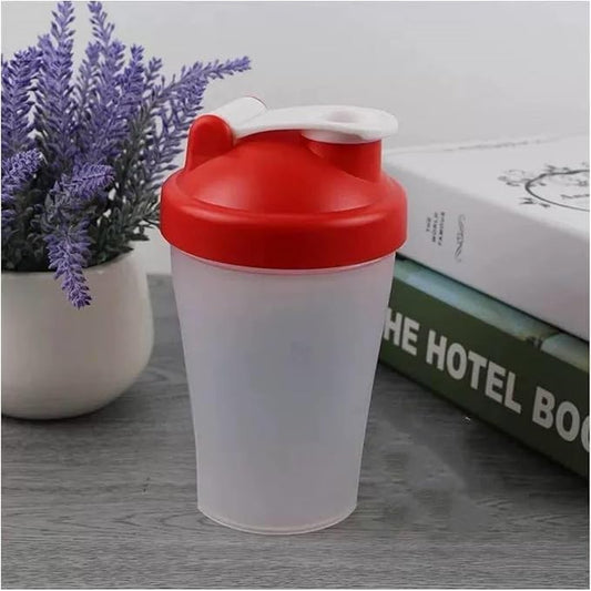 Shaker Bottle for Protein Powder w. Classic Loop Top & BPA free,Secure Screw-On Lid, Stay Open Flip Cap,BPA Free-16oz (Red/Clear-16Oz-400ML)