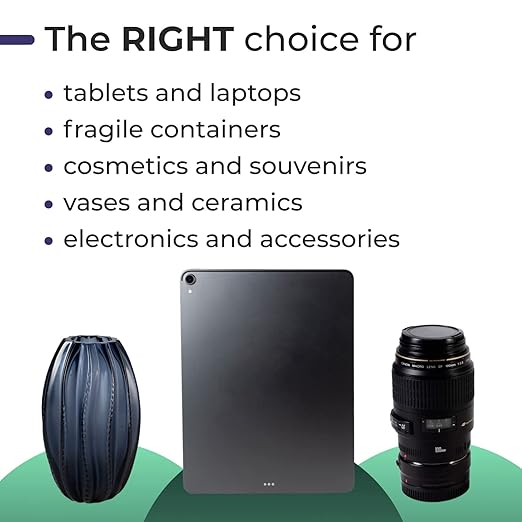 IDL Packaging Inflated 12" Laptop and Tablet Protective Bags, Self Sealed, Pack of 3 - Reusable Air Column Bags for Packing, Travel and Shipping - Durable Case for Laptops and Tablets