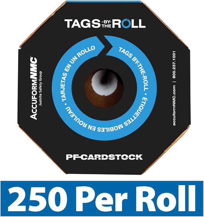 250 Scaffolding Tags by-The-Roll, Scaffold Ok Do Not Alter, US Made OSHA Compliant Scaffold Tags, Waterproof PF-Cardstock, Resists Tears, 6.25"x3", TAR113