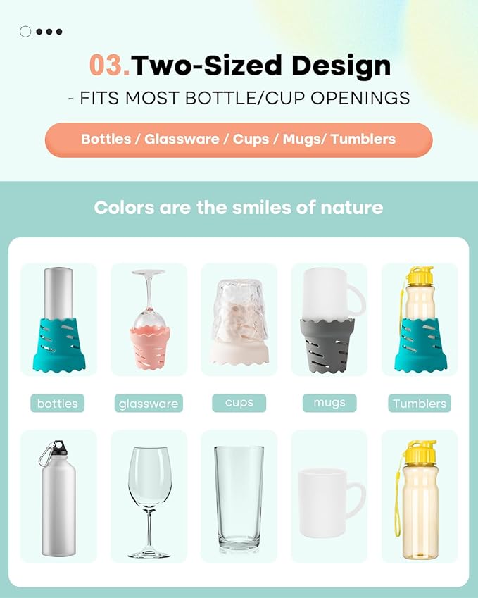 Bottle Drying Rack, Silicone Handy Faster Dryer for Water Bottle, Wine Glass, Coffee Mug, Tumbles Travel-Friendly Full Air Drying Rack, Stackable Space Saving