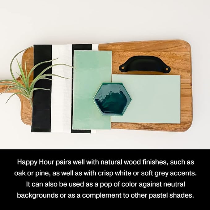 Country Chic All-in-One Chalk Paint for Furniture, Cabinets, Home Decor, Eco-Friendly, Matte Finish, Built-In Primer & Top Coat for Wood, Metal - No Wax Needed (Happy Hour (Mint Green), Sample (4 oz)) -