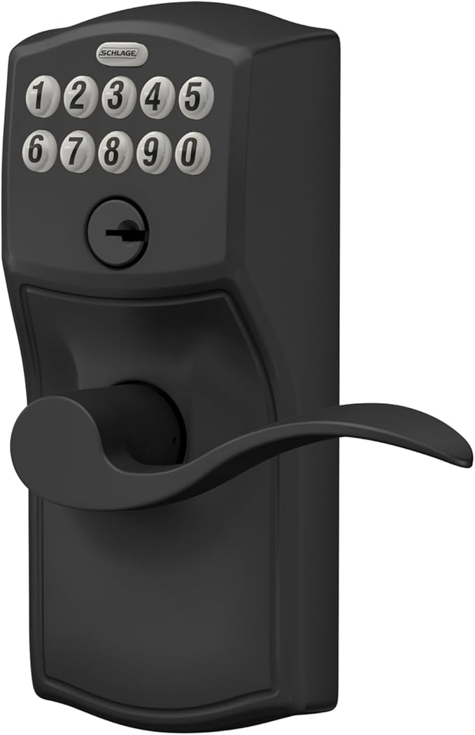 SCHLAGE FE595 CAM 622 Acc Keypad Entry with Flex Electronic Lock, Matte Black