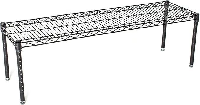 Omega Products Corporation 12" Deep x 60" Wide x 20" High Black Mobile Dunnage Rack