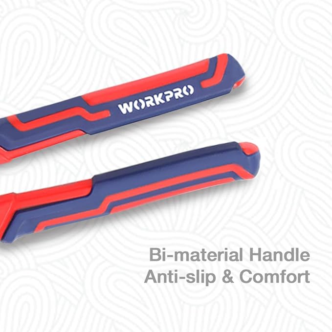 WORKPRO 10-Inch Groove Joint Pliers, Adjustable Water Pump Pliers in CRV Steel for Home Repair, Gripping, Nuts, Bolts, Pipe & Fittings