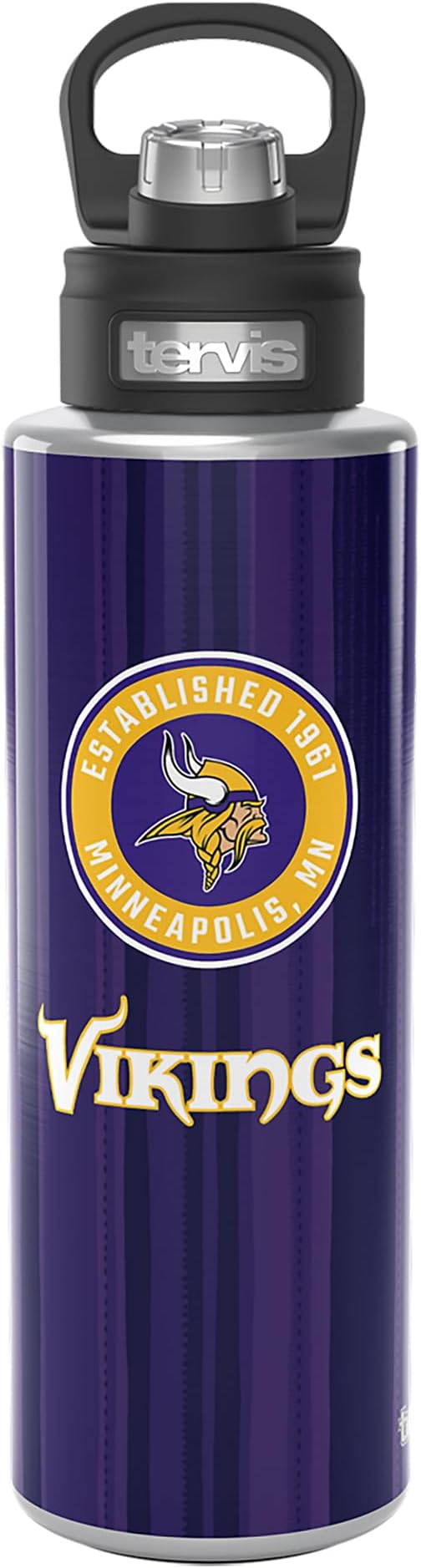Tervis NFL Minnesota Vikings-All in Water, 40oz Wide Mouth Bottle, Stainless Steel