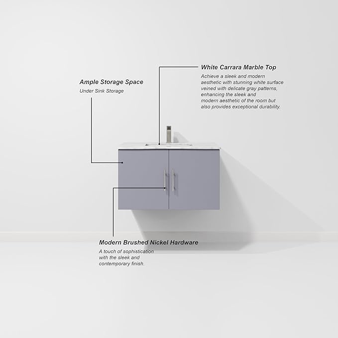 Sonoma 30 in. W X 22 in. D Dark Grey Single Bath Vanity Cabinet Without Countertop