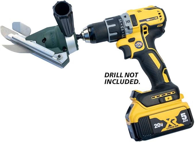 PacTool SS704 Snapper Shear Siding Pro - Siding Cutting Shear - Cordless Drill Attachment - Professional Power Tools