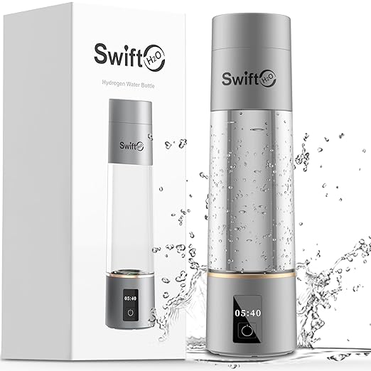 Hydrogen Water Bottle Generator 2024, PEM/SPE Electrolysis Hydrogen Water Technology, 4000+ PPB, LED Display, Hydrogen Water Ionizer Machine, Hydro Generator, Gifts for Men and Women