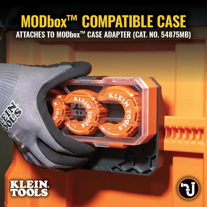 Klein Tools 50048 C-Style Copper Tubing Cutter Set with 1/2, 3/4, and 1-Inch Cutters, MODbox Case, Ultra-Compact for Tight Spaces, 3-Piece