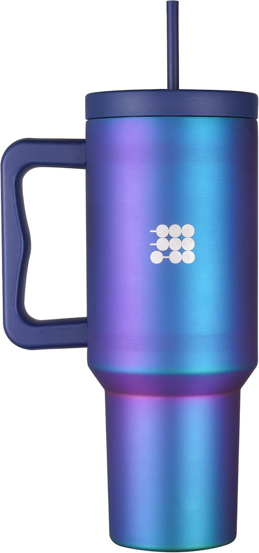 Cubitt Insulated Stainless Steel 40 oz Tumbler with Handle and Straw Lid, Cupholder friendly