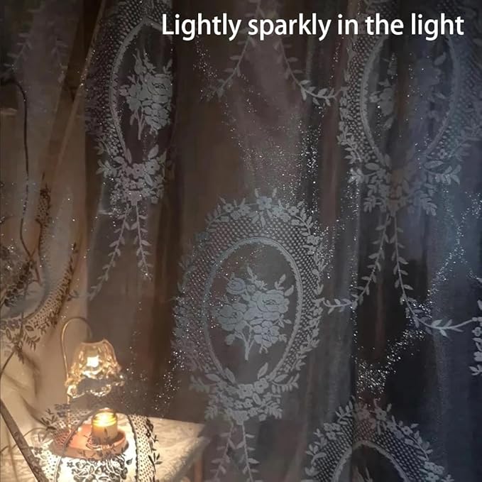 Elegant Lace Princess 4 Corner Post Mosquito Net Romantic for Girls Women Bed Curtain Canopy for Adult Wedding Bedroom Kids Rooms Decoration (Coffee, King)