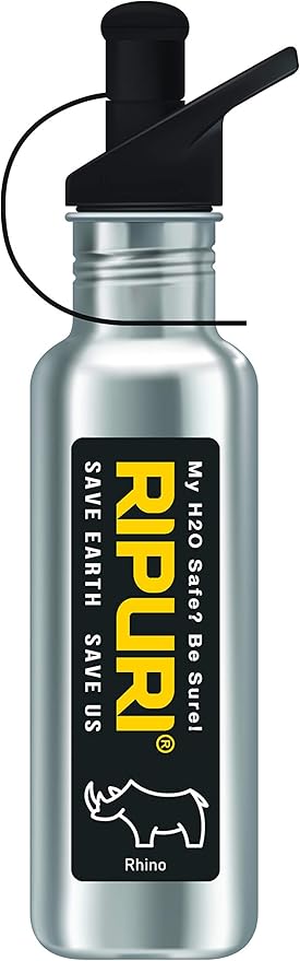 Filter bottle RIPURI Classic 27oz Rhino stainless steel Camping Hiking Backpacking Outdoor Emergency