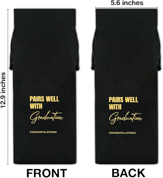 Graduation Wine Bag Graduation Gifts for Him Her High School Graduates College Grad Pairs Well With Graduation Wine Gift Bag