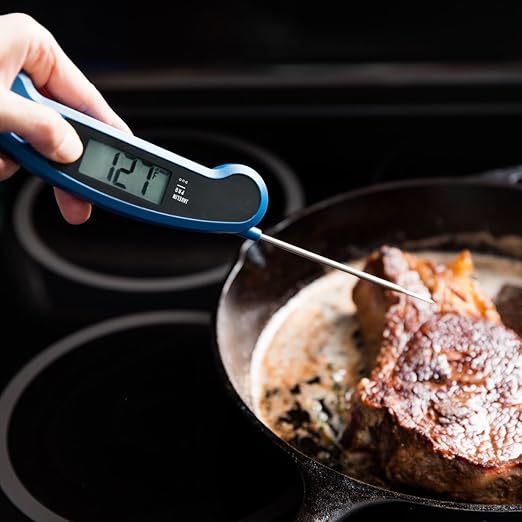 PX1D Javelin PRO Duo Ultra Fast Professional Digital Instant Read Meat Thermometer for Grill and Cooking, 4.5" Probe, Auto-Rotating Backlit Display, Splash Resistant – Sambal
