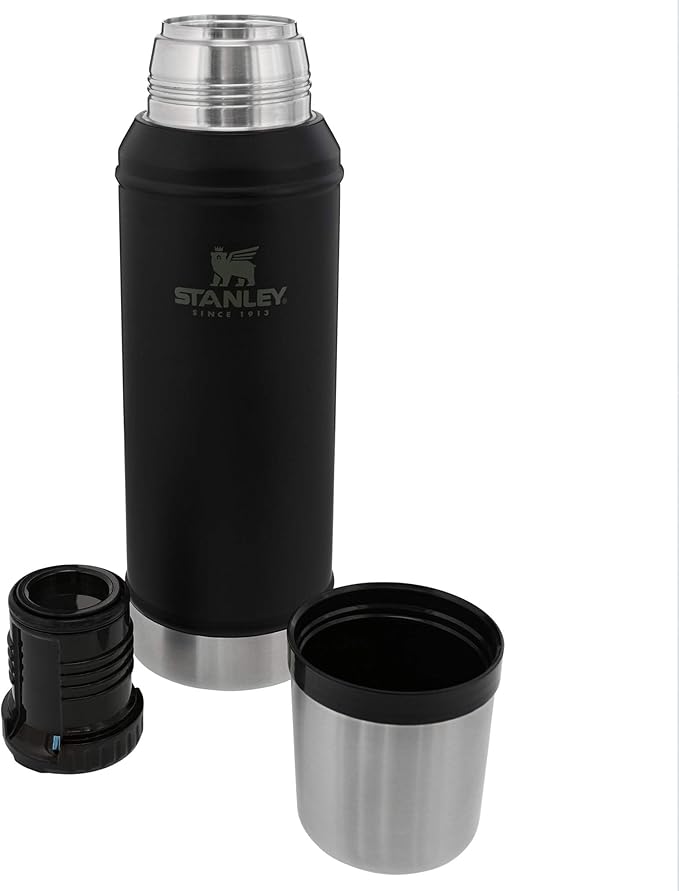 Stanley Classic Vacuum Insulated Wide Mouth Bottle -BPA-Free 18/8 Stainless Steel Thermos for Cold & Hot Beverages