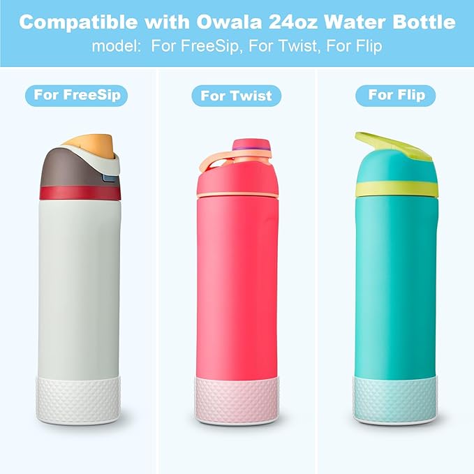 Silicone Boot for Owala Water Bottle 24 oz 32 oz 40 oz, Anti-Slip Protective Sleeve for FreeSip/Twist/Flip Stainless Steel Water Bottles Accessories