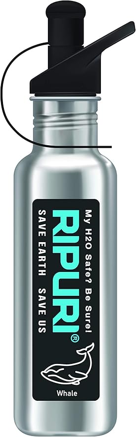 Classic 27oz Filter Bottle Water Bottle stainless steel Camping Hiking Backpacking Outdoor Emergency Whale