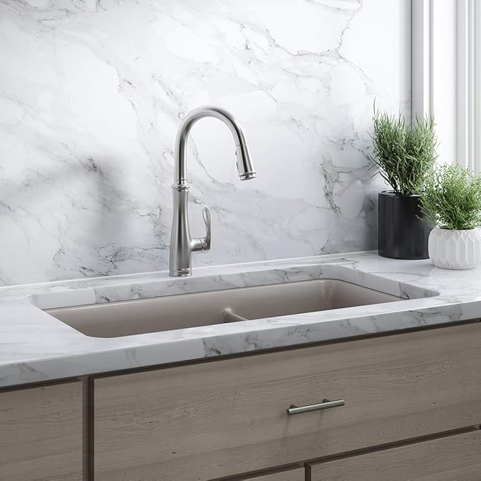 KOHLER K-8204-CM3 Cairn Sink, 33 in, Matte Taupe