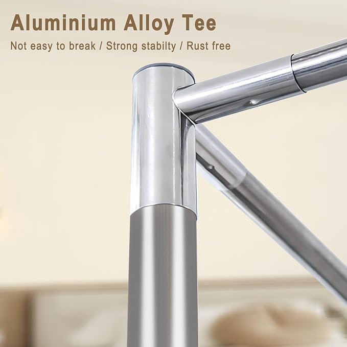 Canopy Bed Frame Full Size Stainless Steel Canopy Poles for Bed, Canopy Bed Curtains Full Bed Canopies & Drapes for 4 Corner Metal Bed Wood Bed Bedroom Decor