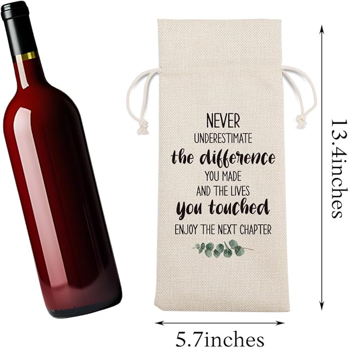 Going Away Gift Farewell Gifts for Coworkers Moving Away Gifts for Friends Coworker Leaving Gifts for Women New Beginnings Gifts for Women Goodbye Gifts for Boss Men Next Chapter Wine Bag