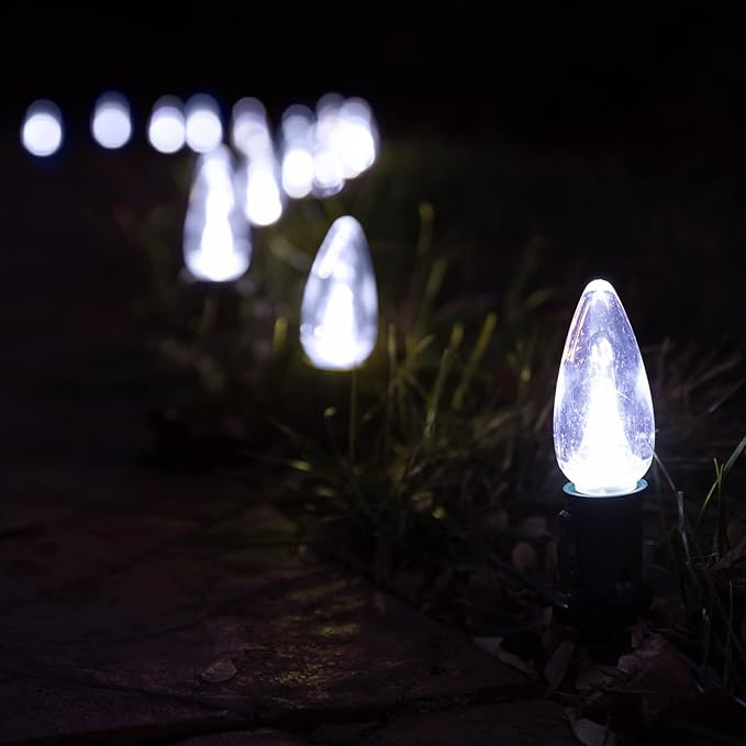 HLO Lighting Smooth C9 Christmas Lights | Teal LED Bulbs for Indoor & Outdoor Christmas Decor | Set of 500