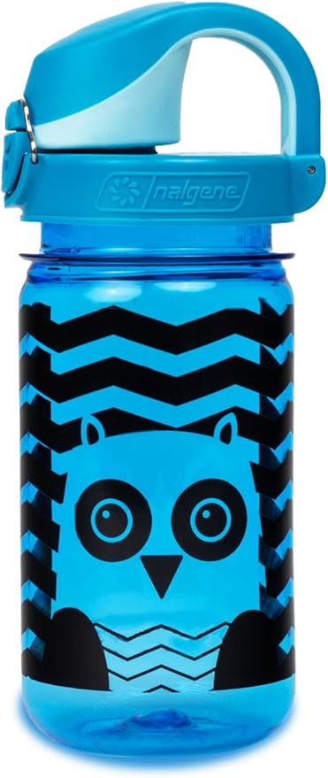 Nalgene Sustain Tritan BPA-Free Kids On The Fly Water Bottle Made with Material Derived from 50% Plastic Waste, Leak Proof, Durable, BPA Free, Carabiner Friendly, Reusable, 12 oz