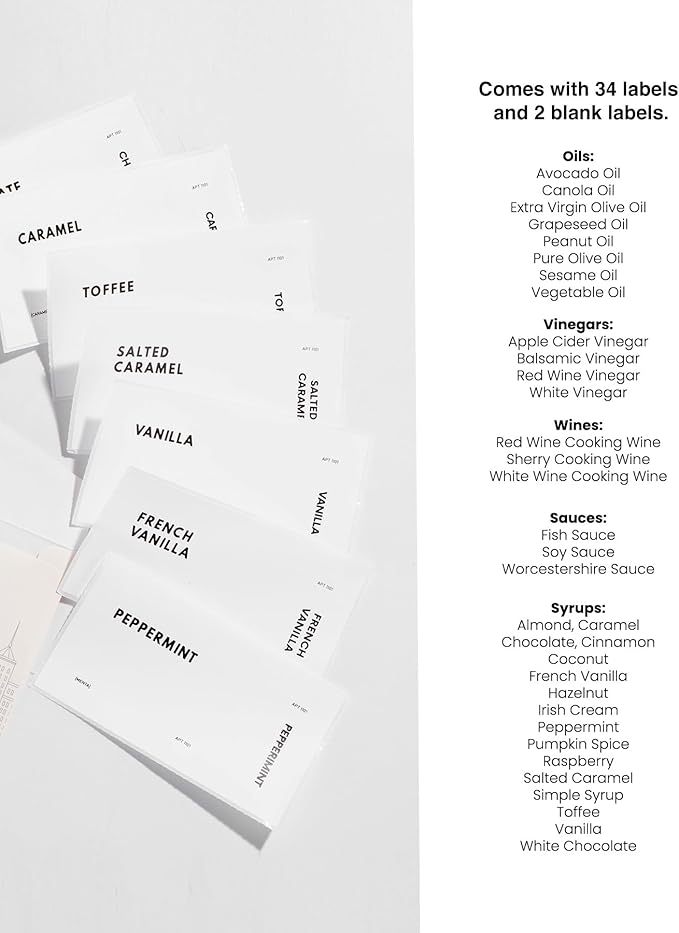 Olive Oil Dispenser for Kitchen, Cooking Oil Dispenser, Oil and Vinegar Dispenser Set, Olive Oil Bottle, Soy sauce dispenser, coffee syrup bottles - 4 pcs, Black