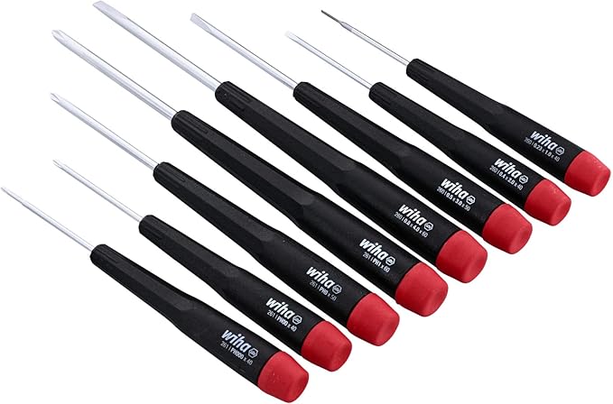 Wiha 26199 Slotted and Phillips Screwdriver Set in Rugged Canvas Pouch, 8 Piece