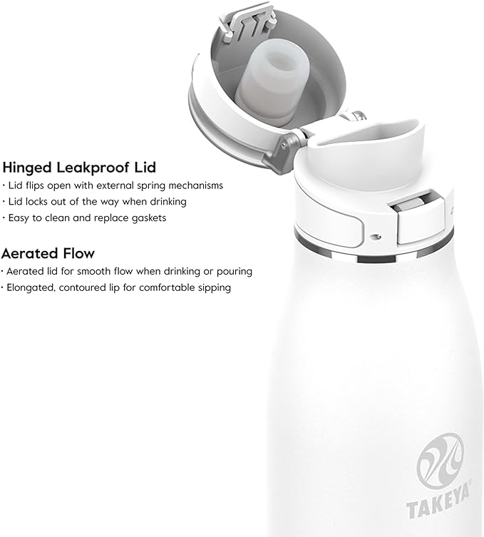 Takeya 25 oz Traveler Stainless Steel Insulated Travel Coffee Mug with Locking Leak Proof Lid, Premium Quality, BPA Free, Nitro Purple