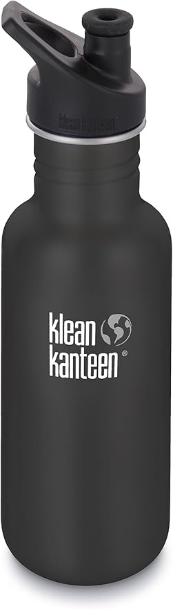 Klean Kanteen Classic Stainless Steel Singel Wall Non-Insulated Water Bottle with Sport Cap
