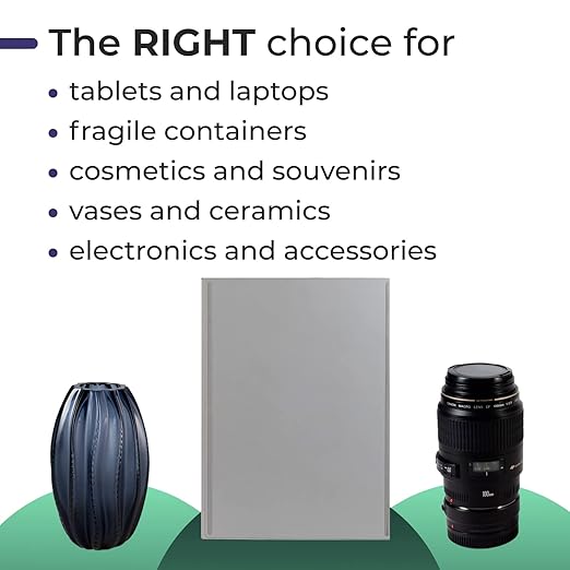 IDL Packaging Inflated 14" Laptop Protective Bags, Self Sealed, Pack of 5 - Reusable Air Column Bags for Packing, Travel and Shipping - Durable Case for Laptops and Tablets