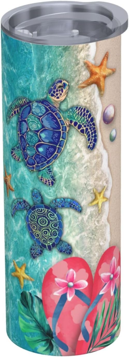 Beach Tumbler Summer Tumbler Vacation Travel Mug Travel Cup Vacation Tumbler Gifts The Beach Is My Happy Place Trip Cup Beach Cup Cruise Tumbler Funny Insulated Tumbler With Straw 20oz Stainless Gifts